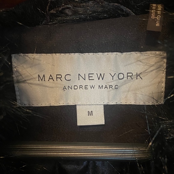 Marc New York Black Faux Fur Vest Size Medium - Picture 4 of 9